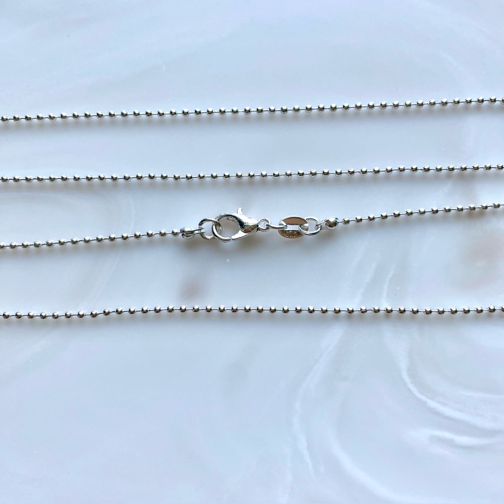 1.2mm Silver Ball Chain - Picture 2 of 3